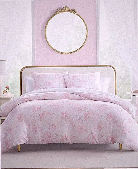 Betsey Johnson Butterfly Garden King Duvet Cover Set Pink