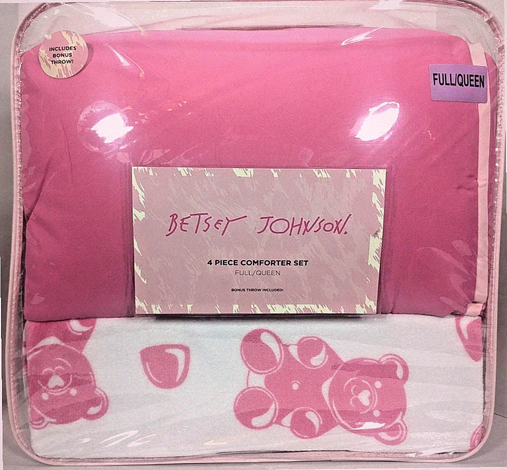 Betsey Johnson - Gummy Bear Full /Queen Comforter Set w/ bonus Throw Blanket