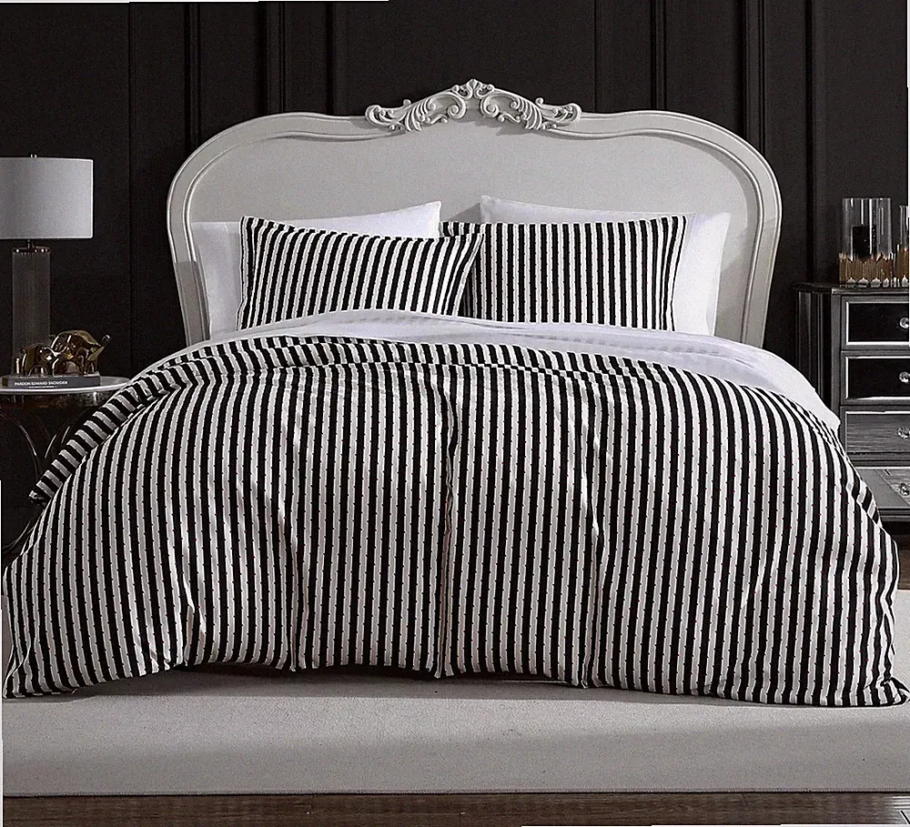Betsey Johnson Wonderland Stripe 2 Piece Duvet Cover Set, Twin