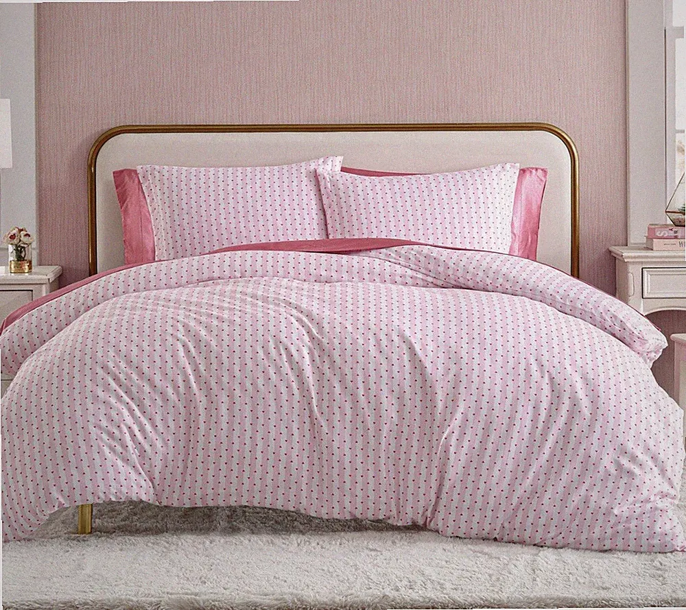 Betsey Johnson Wonderland Stripe Reversible 2-Pc. Duvet Cover Set, Twin